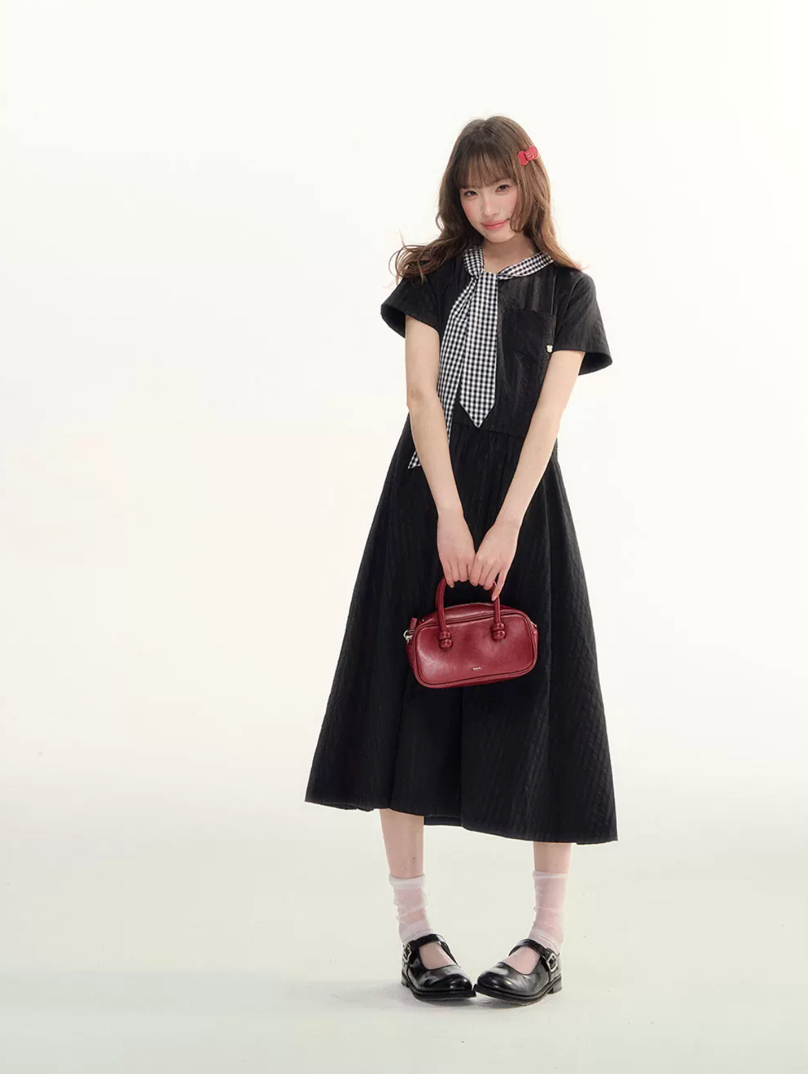 Summer bow tie waist dress