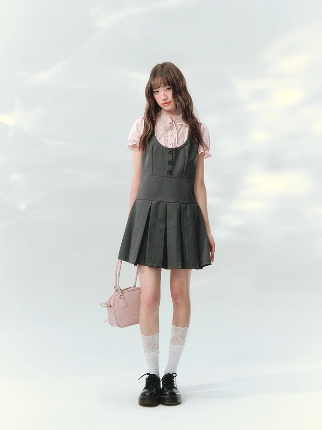Colorblock a-line short sleeve dress