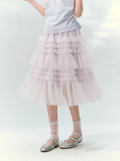Layered tulle cake skirt