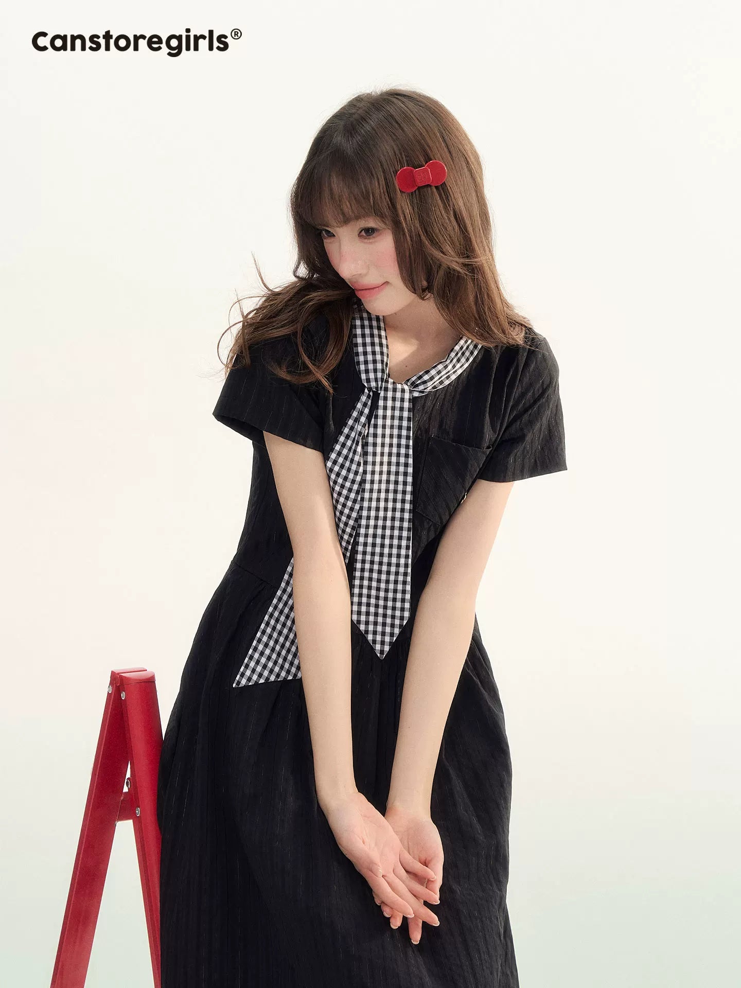Summer bow tie waist dress