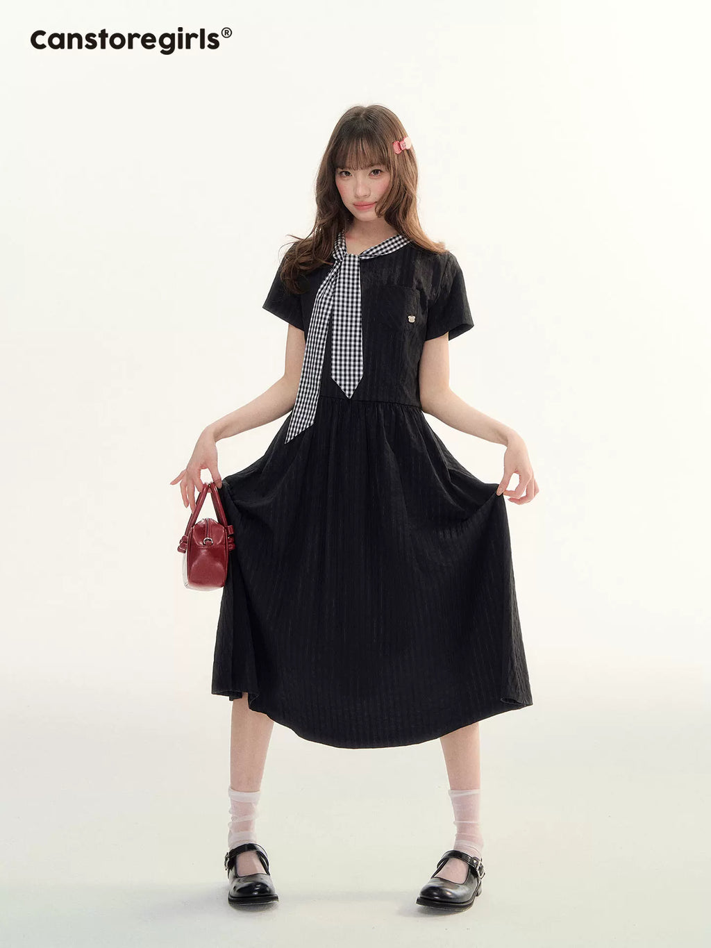 Summer bow tie waist dress