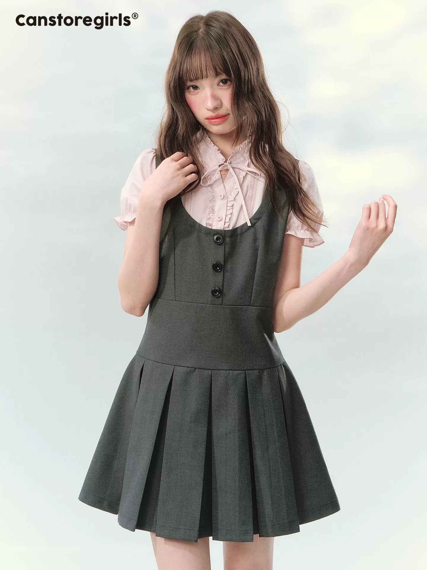 Colorblock a-line short sleeve dress