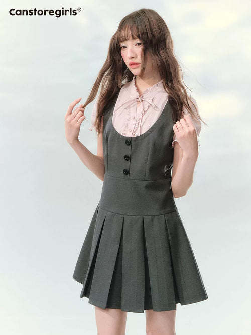 Colorblock a-line short sleeve dress