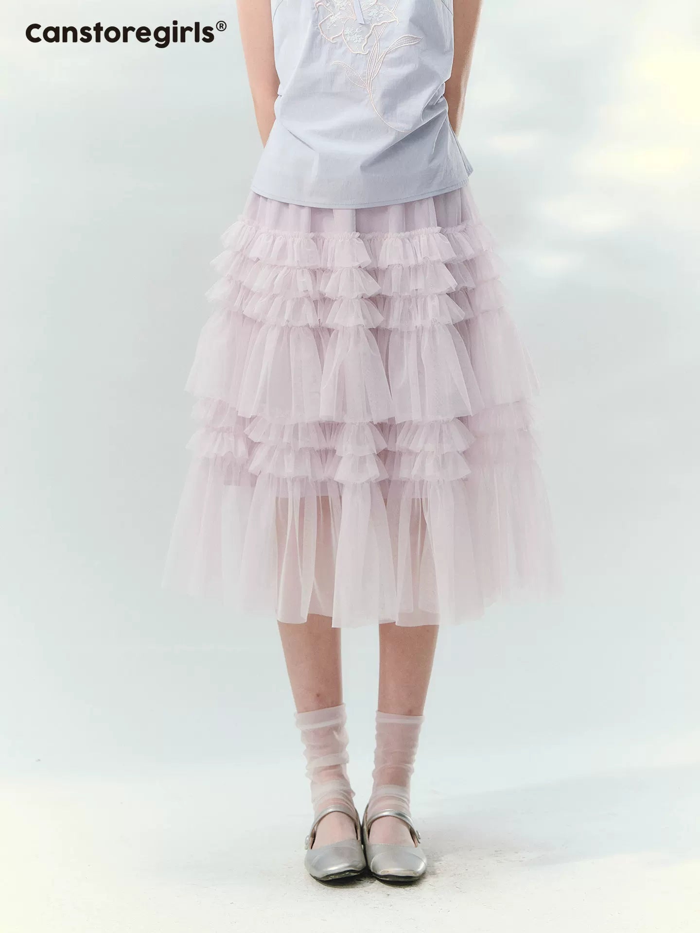 Layered tulle cake skirt