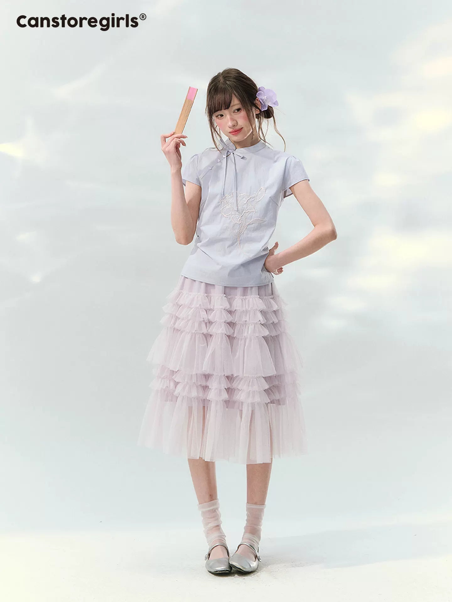 Layered tulle cake skirt