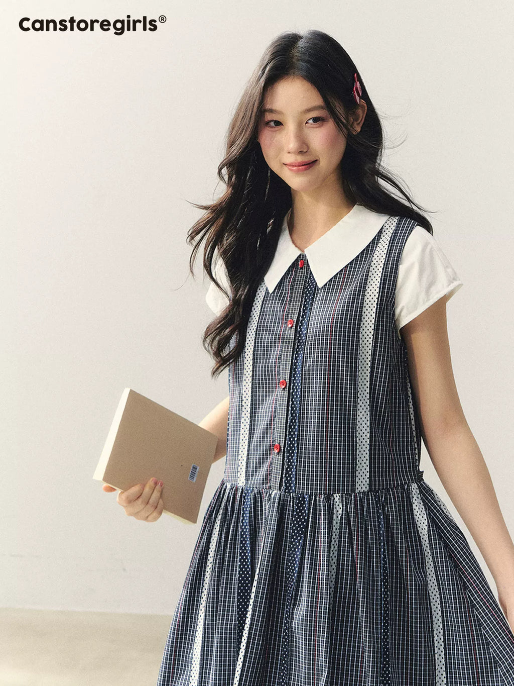 White slim-fit button-up t-shirt