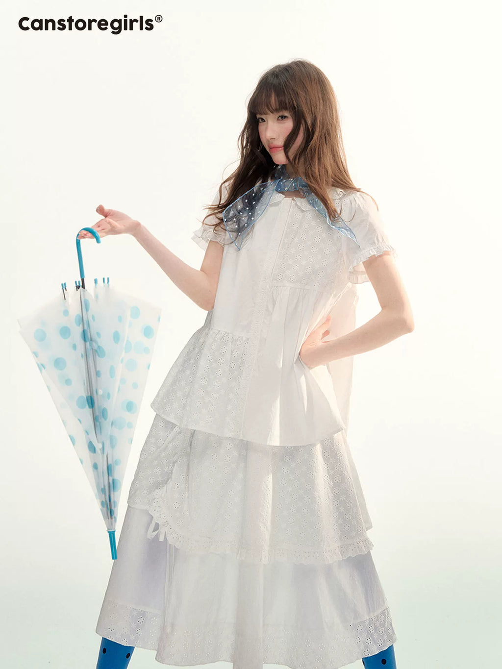 Embroidered doll top and skirt set